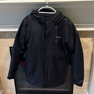 Men’s Columbia Black Waterproof Jacket, Size L